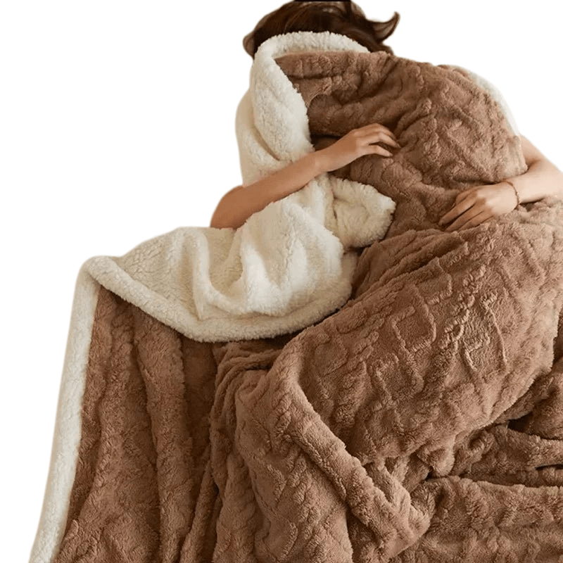 NORDICLOFT – Thick Lambswool Blanket for Winter Comfort