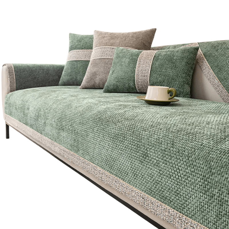 LINENLUX – Premium Linen Sofa Cover with Non-Slip Backing and Protective Fit