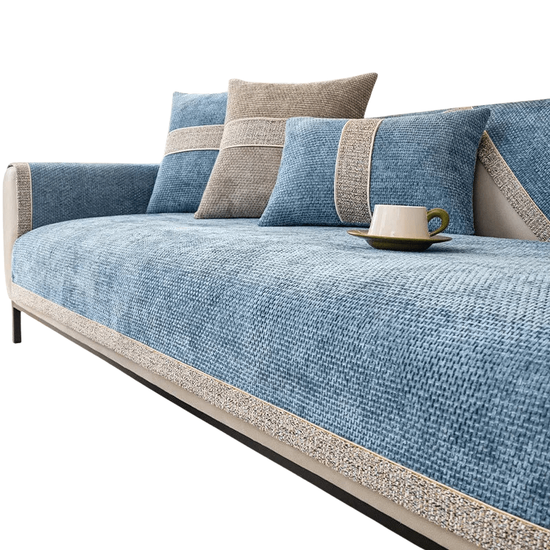 LINENLUX – Premium Linen Sofa Cover with Non-Slip Backing and Protective Fit