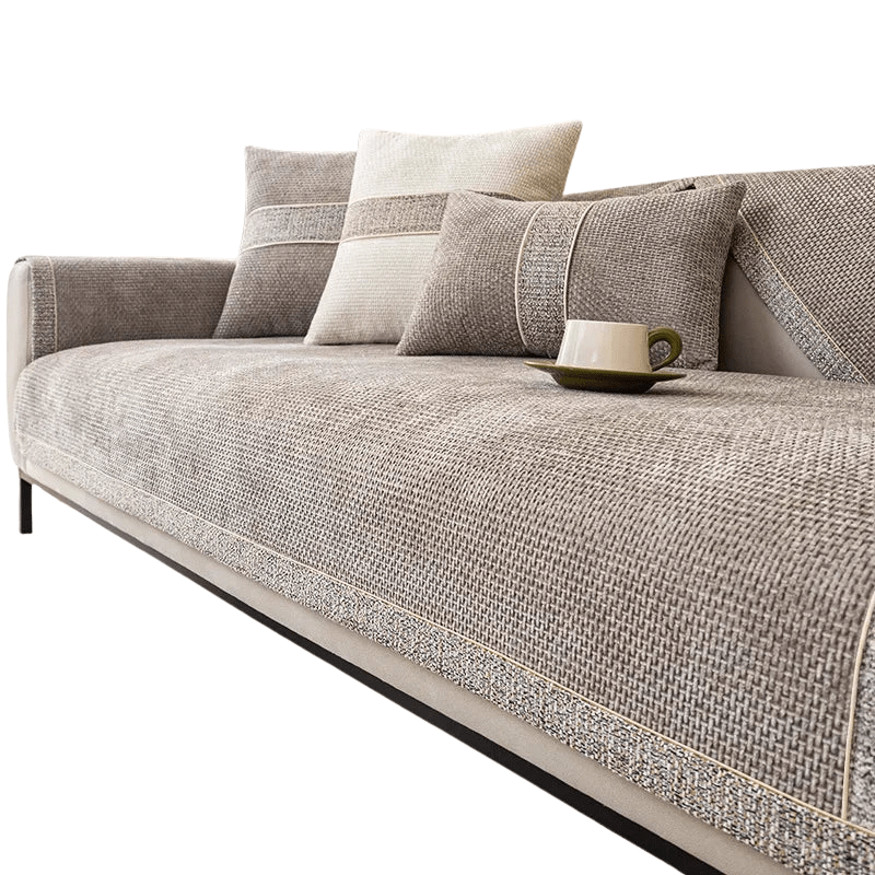 LINENLUX – Premium Linen Sofa Cover with Non-Slip Backing and Protective Fit