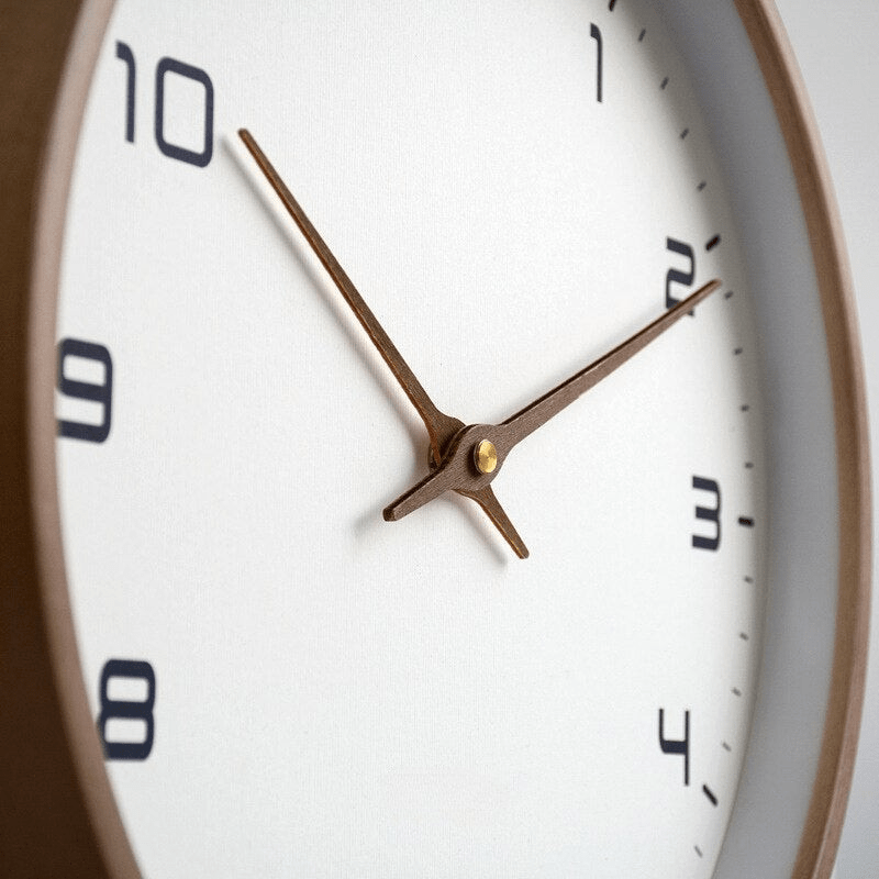 NORDICTIME CALM – Silent Wooden Wall Clock with Scandinavian Design