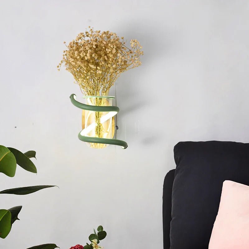 VASELUX – Wooden Wall Lamp with Integrated LED & Decorative Vase 3