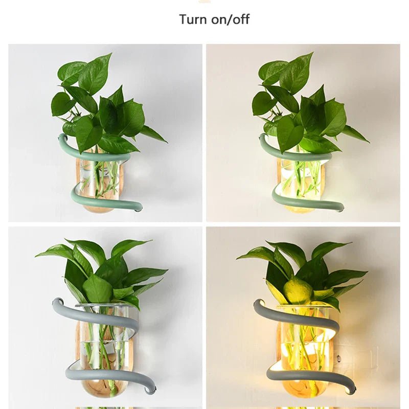 VASELUX – Wooden Wall Lamp with Integrated LED & Decorative Vase 4
