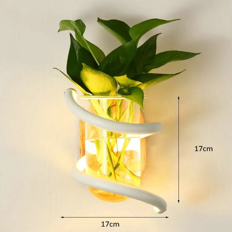VASELUX – Wooden Wall Lamp with Integrated LED & Decorative Vase 6