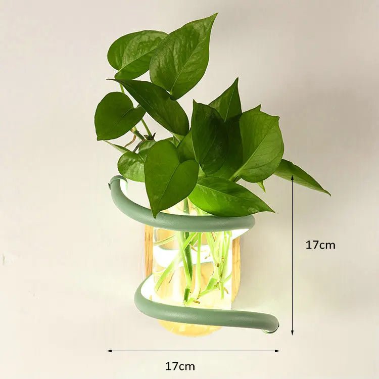 VASELUX – Wooden Wall Lamp with Integrated LED & Decorative Vase 7