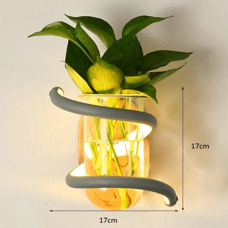 VASELUX – Wooden Wall Lamp with Integrated LED & Decorative Vase 8