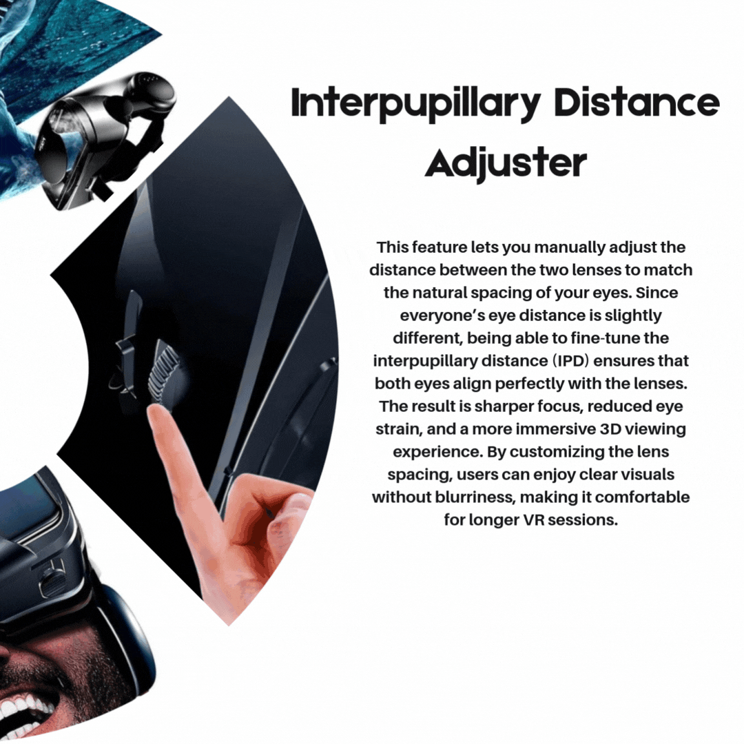 VISIAX 3D VR Headset with Headphones, Controller, and Wide Field of View