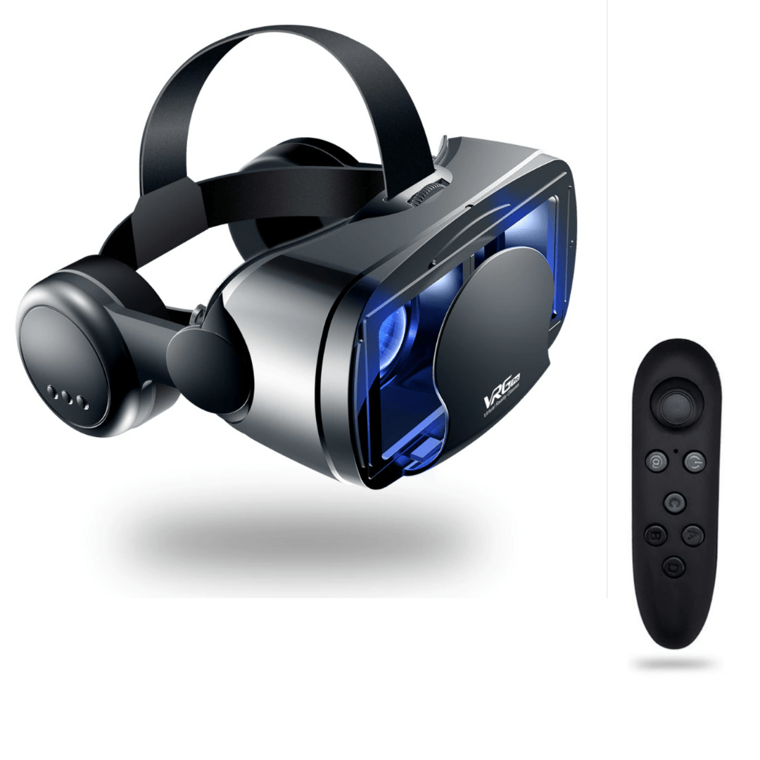 VISIAX 3D VR Headset with Headphones, Controller, and Wide Field of View