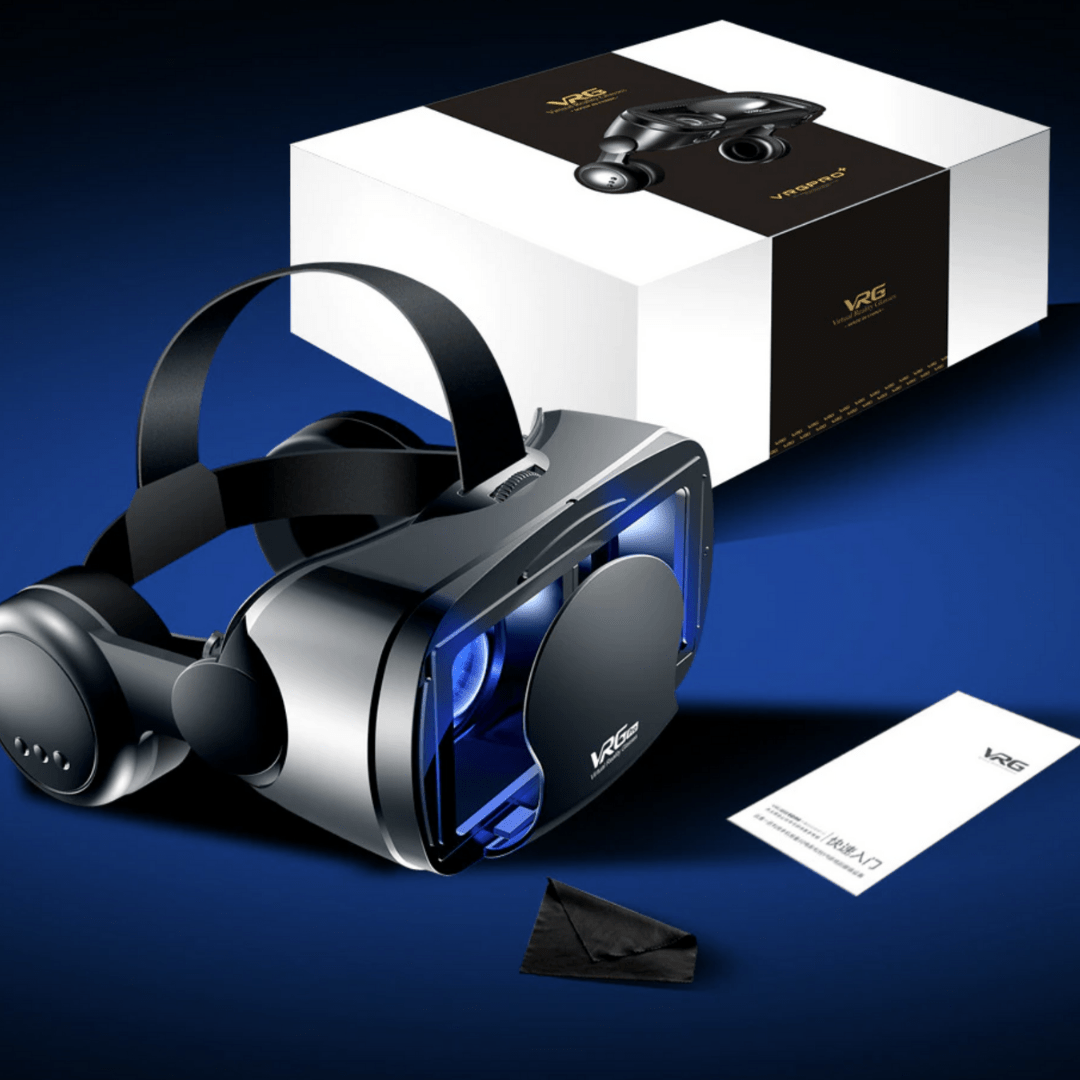 VISIAX 3D VR Headset with Headphones, Controller, and Wide Field of View