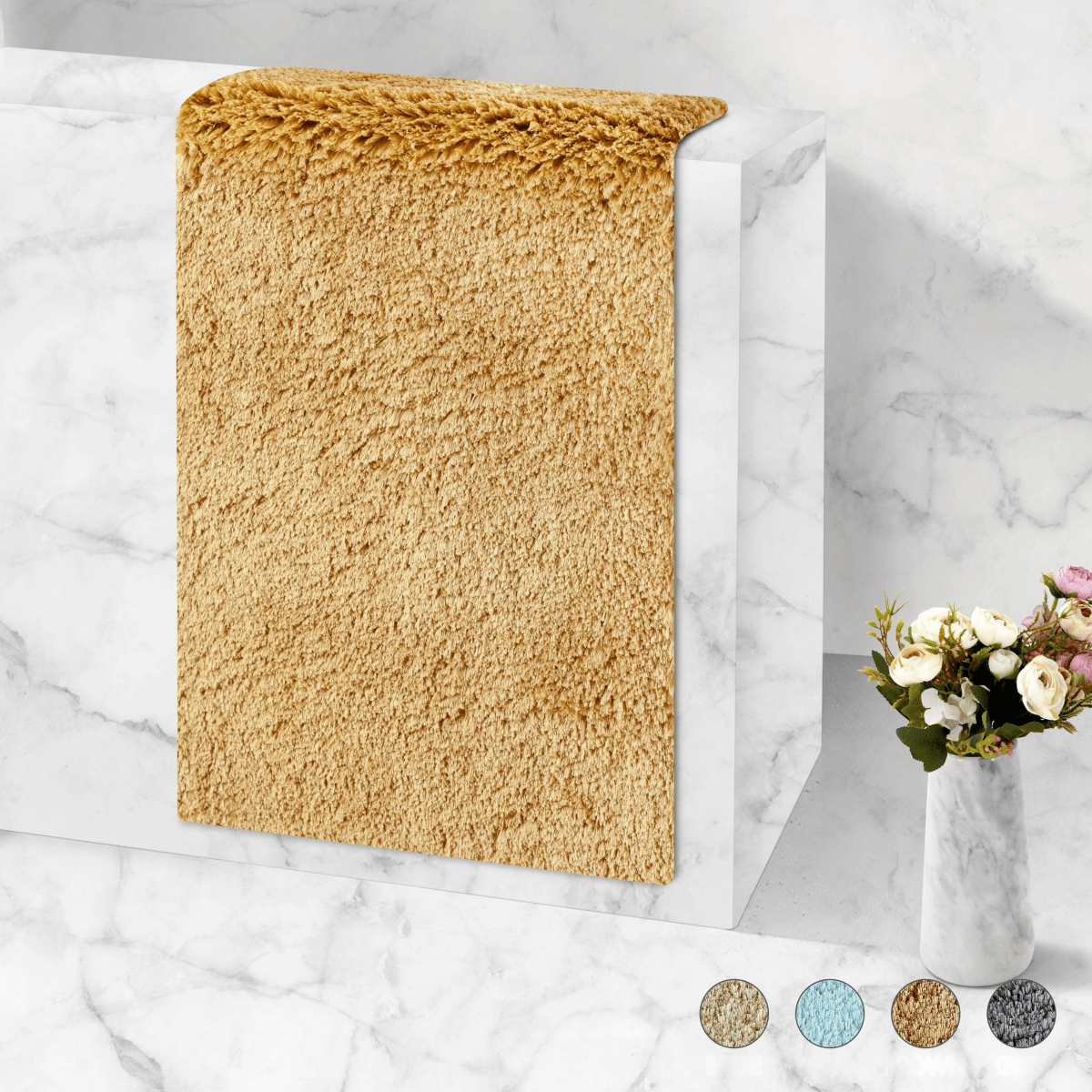 Veloura Ultra-Absorbent Bath Mat | Plush non-slip bathroom mat for comfort and safety 2