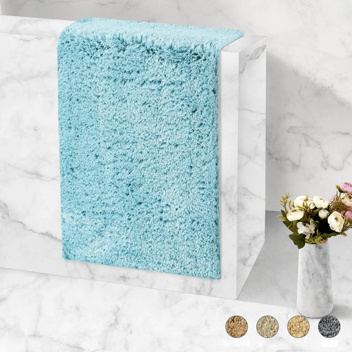 Veloura Ultra-Absorbent Bath Mat | Plush non-slip bathroom mat for comfort and safety 3
