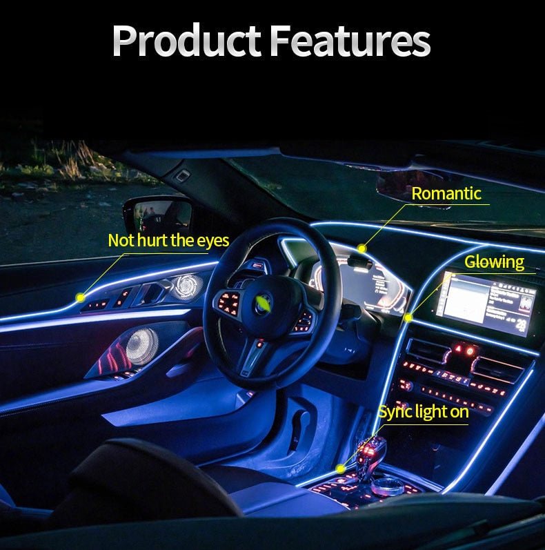 Versatile RGB LED Strip Light for Home and Car Interior Decoration 3