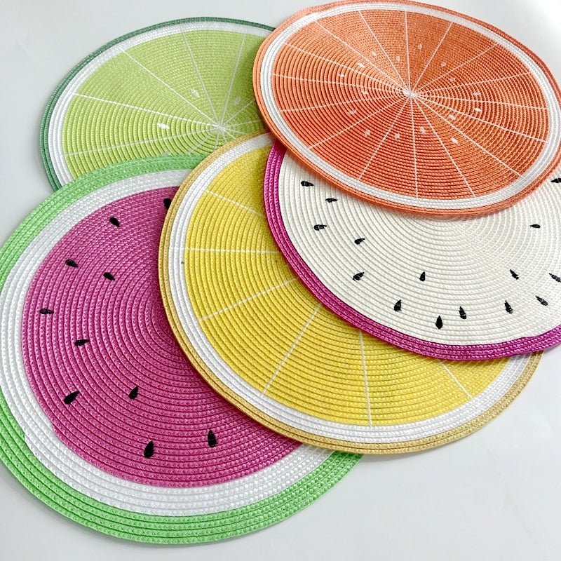 Vibrant Fruit-Themed Placemats - Colorful Summer Dining Essential 2