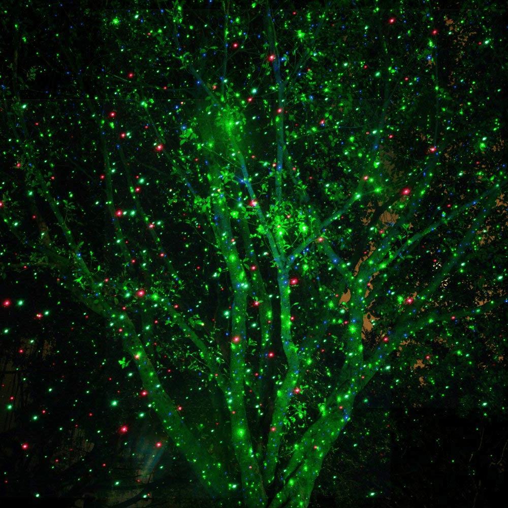 Vibrant Outdoor Laser Light Projector - Red & Green LED with Multiple Display Modes 3