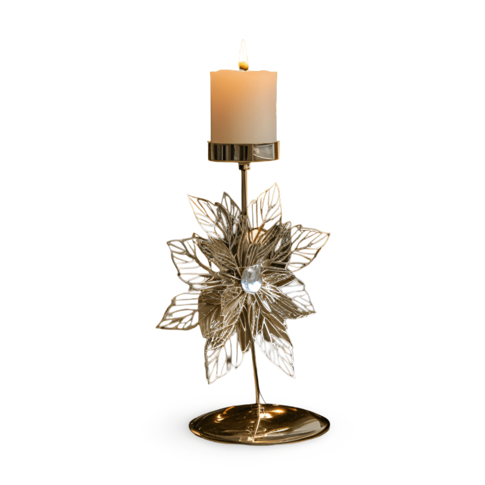 Vintage Gold Candle Holder – Elegant Christmas Candlestick Stand for Holiday Decor 10