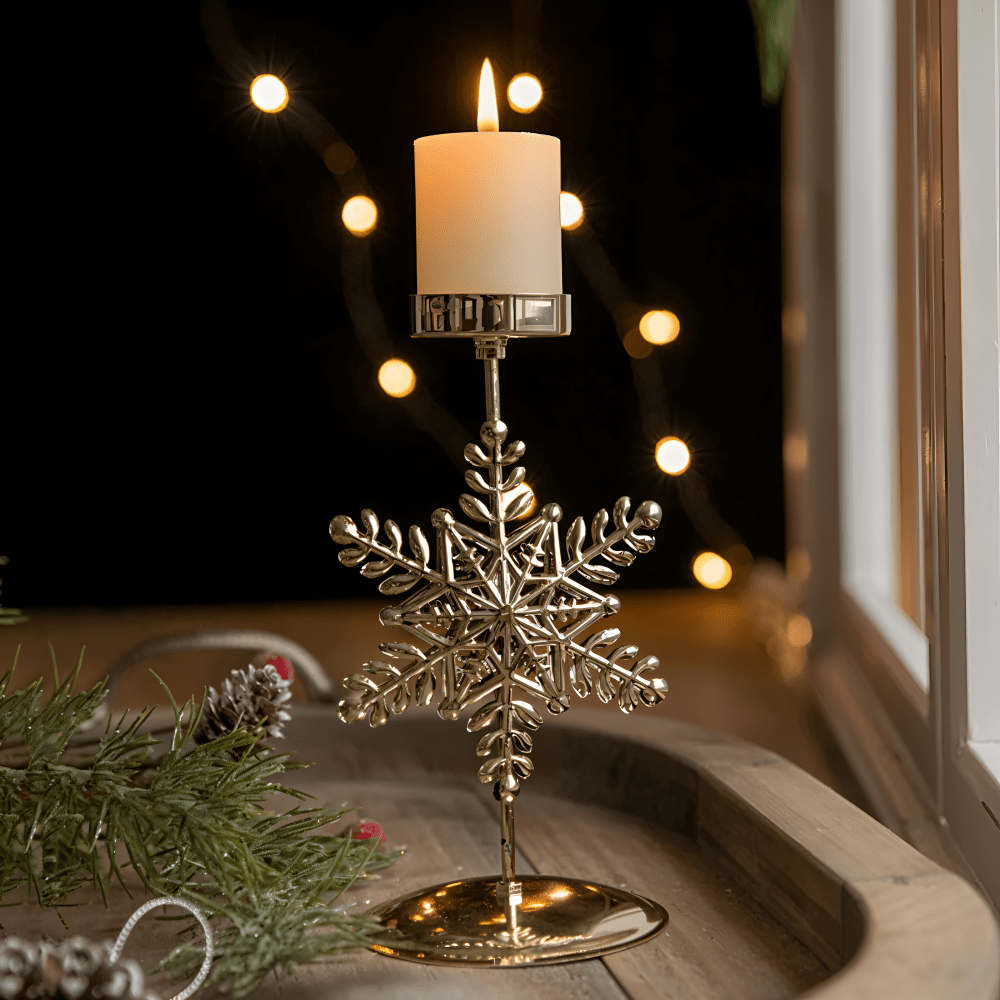 Vintage Gold Candle Holder – Elegant Christmas Candlestick Stand for Holiday Decor 6