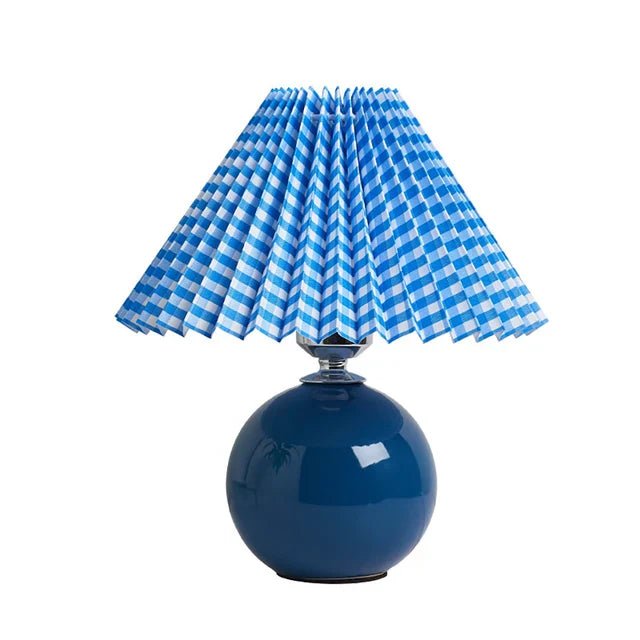 Vintage Table Lamp - Elegant Pleated Shade for Cozy Nightstand Lighting 12