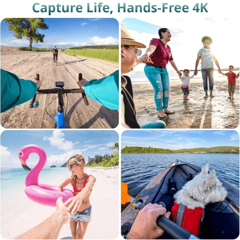 WAVECAM Pro – 4K Waterproof Action Camera Bundle with Mounts & SD Card 6