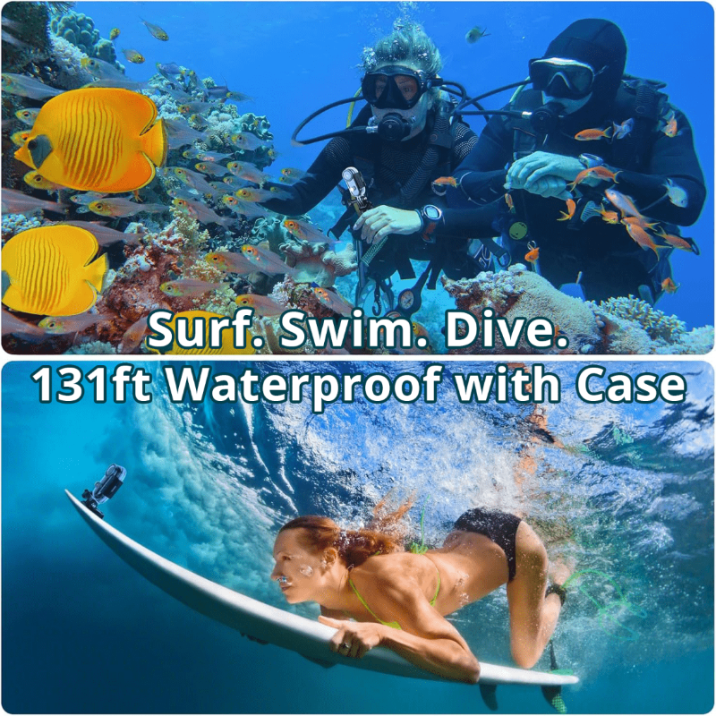 WAVECAM Pro – 4K Waterproof Action Camera Bundle with Mounts & SD Card 7
