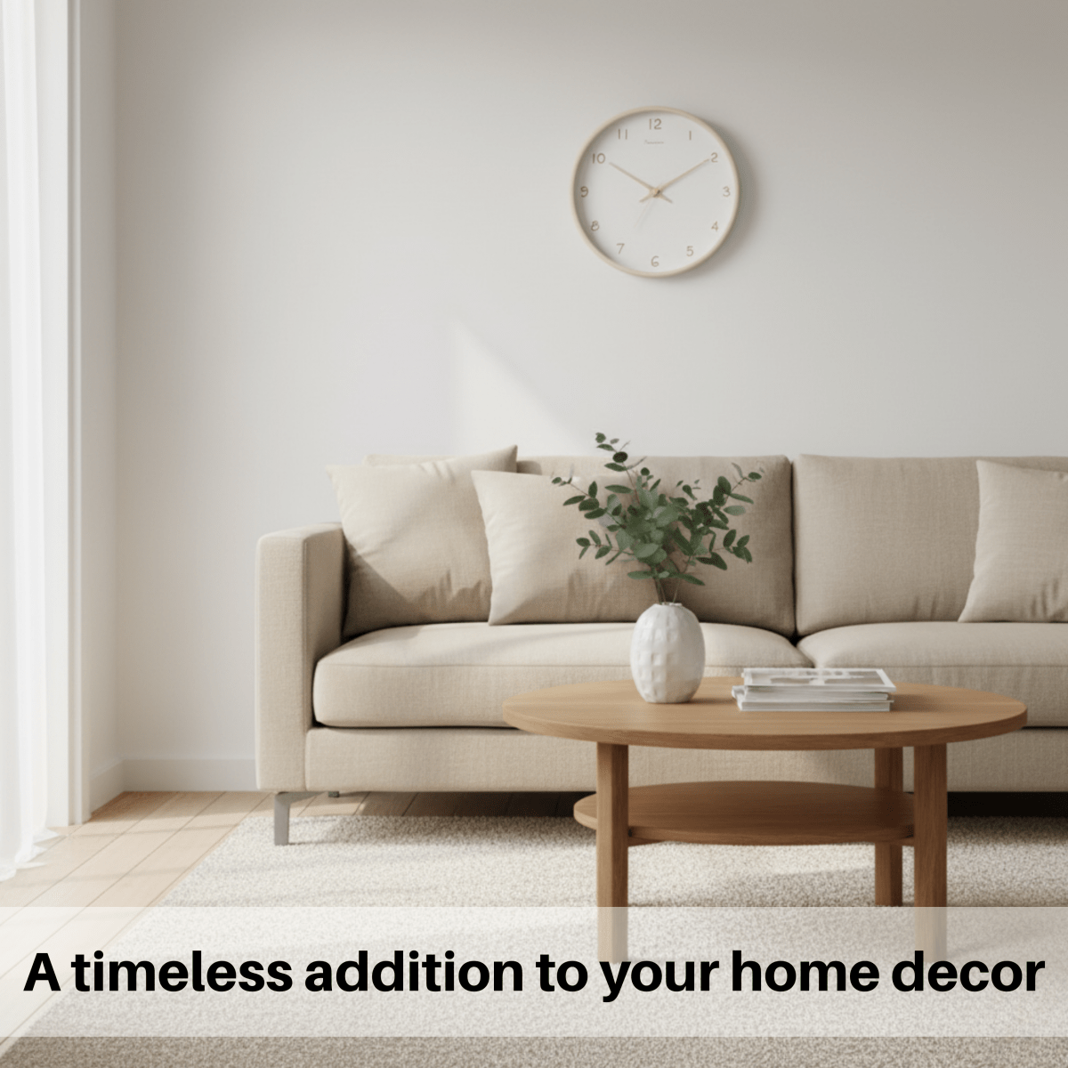 WOODHAVEN – Solid Wood 10-Inch Silent Analogue Wall Clock 2