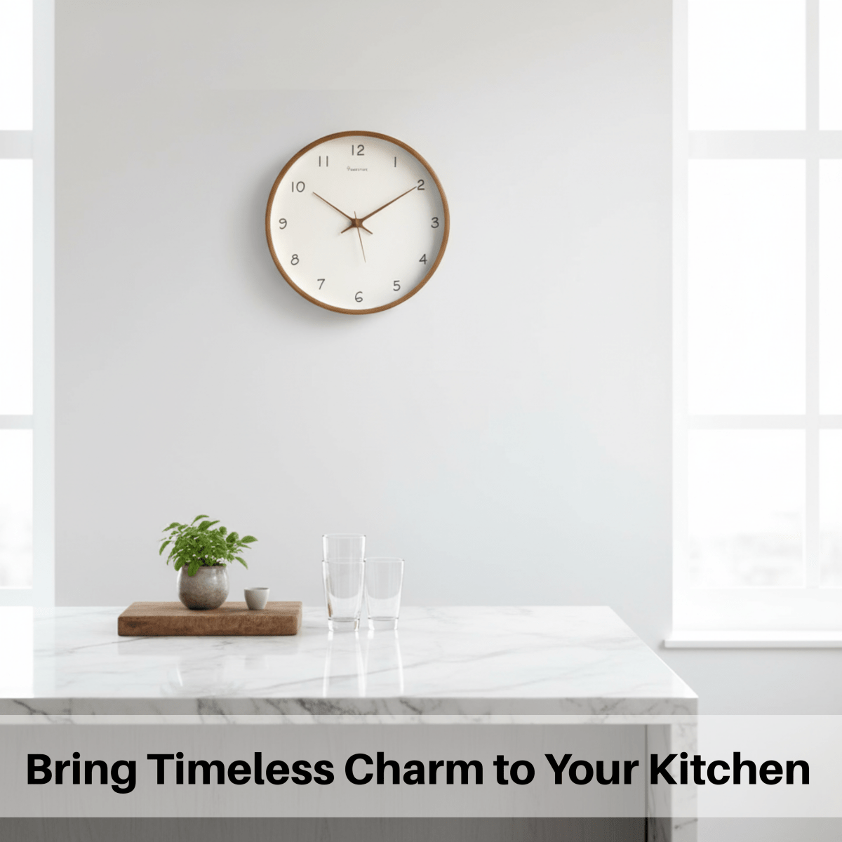 WOODHAVEN – Solid Wood 10-Inch Silent Analogue Wall Clock 5