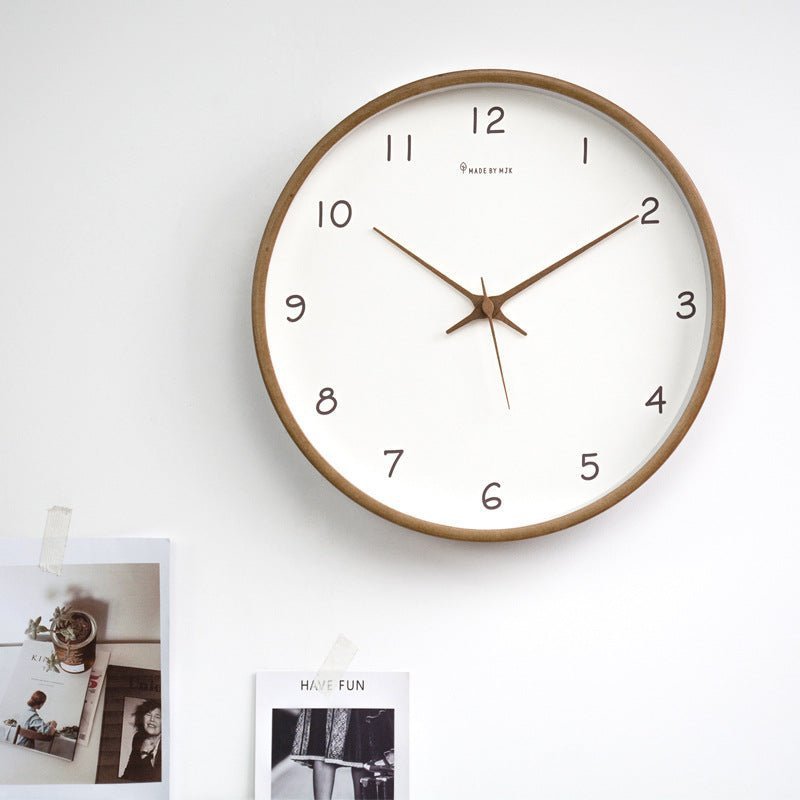 WOODHAVEN – Solid Wood 10-Inch Silent Analogue Wall Clock 6