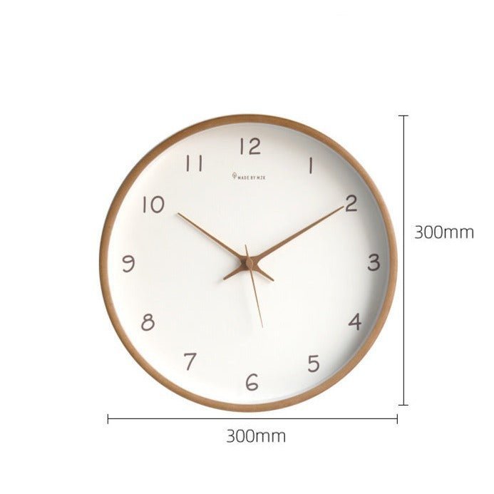 WOODHAVEN – Solid Wood 10-Inch Silent Analogue Wall Clock 7