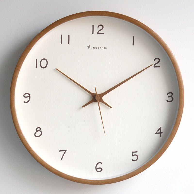 WOODHAVEN – Solid Wood 10-Inch Silent Analogue Wall Clock 8