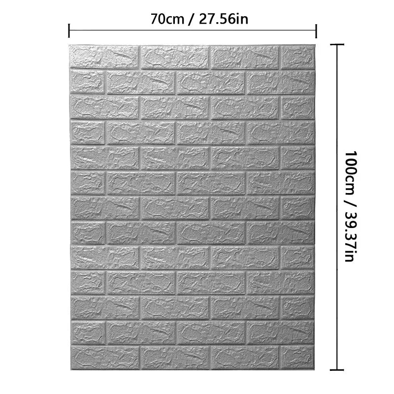 Wallform – 3D Foam Wallpaper with Brick Pattern for Modern Walls