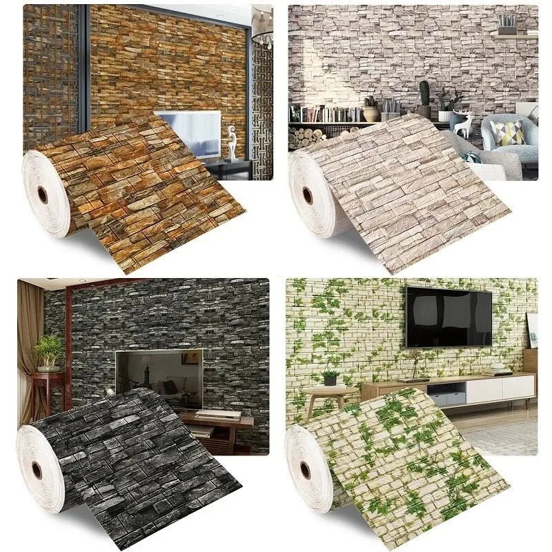 Wallform – 3D Foam Wallpaper with Brick Pattern for Modern Walls