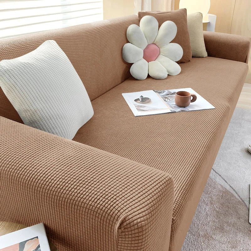 JACQUA SHIELD – Waterproof Sofa Cover with Non-Slip Backing and Jacquard Design