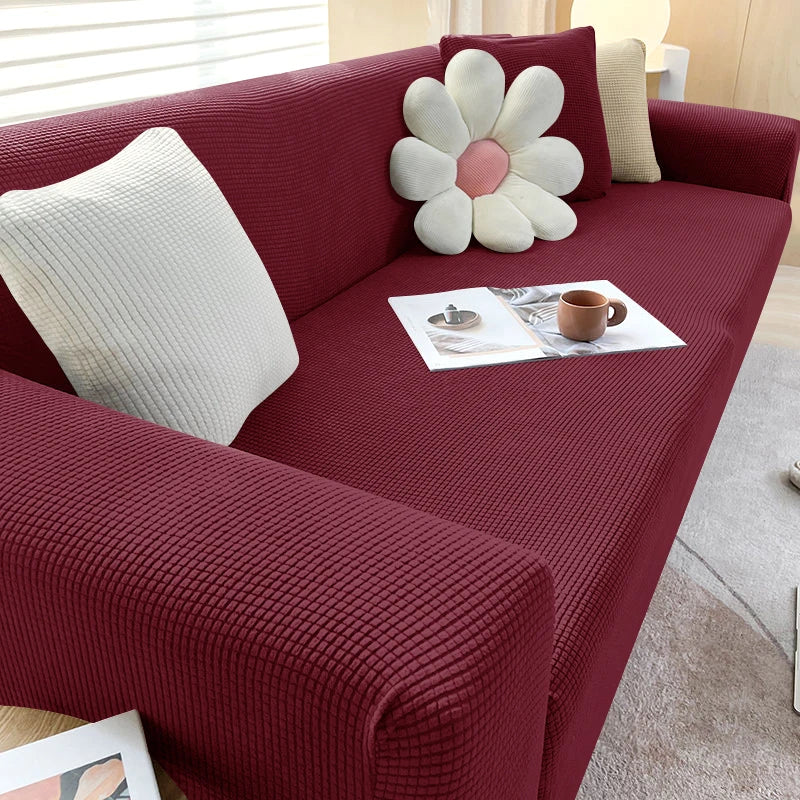 JACQUA SHIELD – Waterproof Sofa Cover with Non-Slip Backing and Jacquard Design