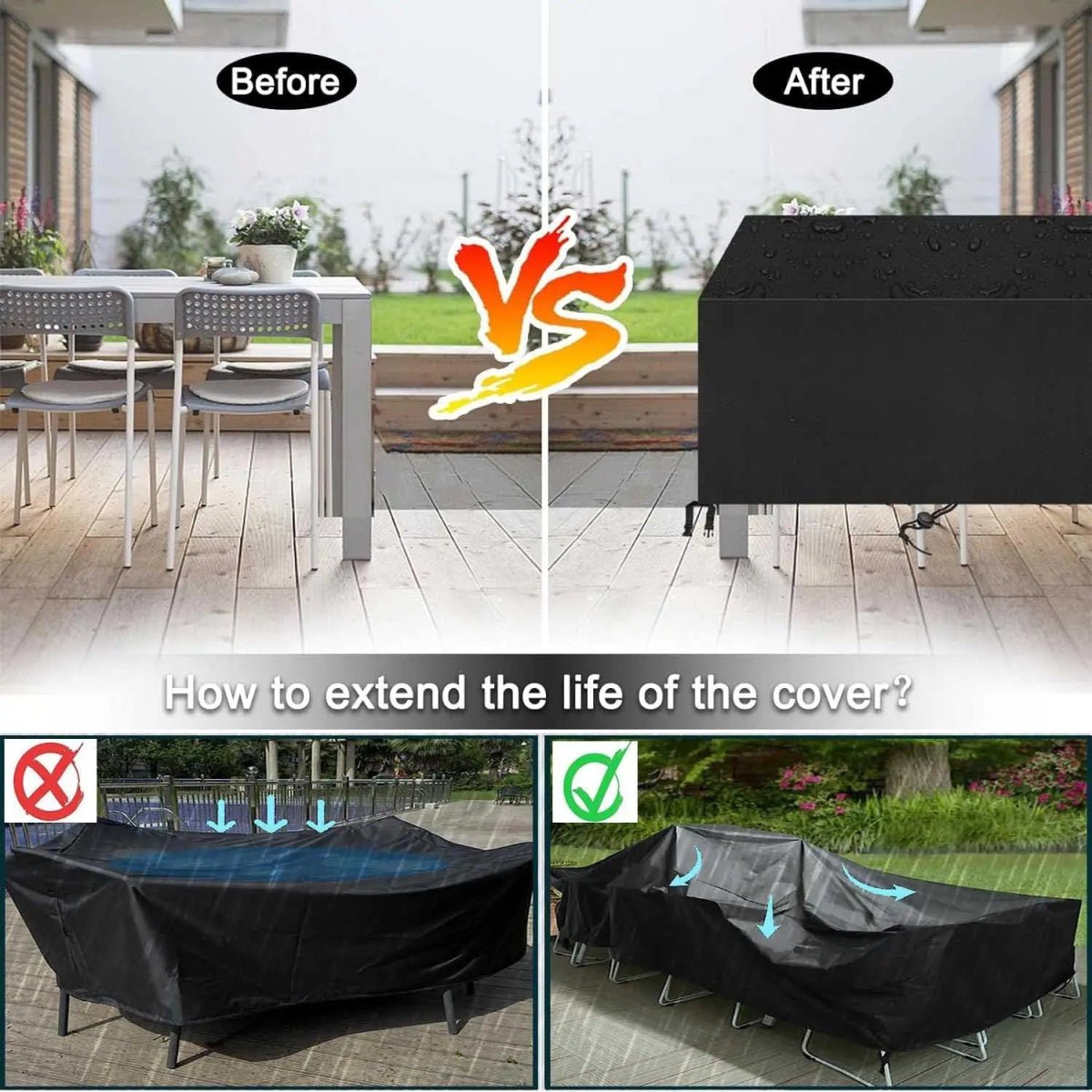 Weathershield - Duurzame Patio Meubelhoezen Gemaakt van Heavy-Duty Polyester