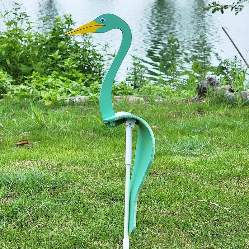 Whimsical Swirl Birds Garden Decoration - Hand-Painted PVC Outdoor Art 10