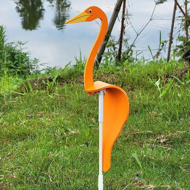 Whimsical Swirl Birds Garden Decoration - Hand-Painted PVC Outdoor Art 7