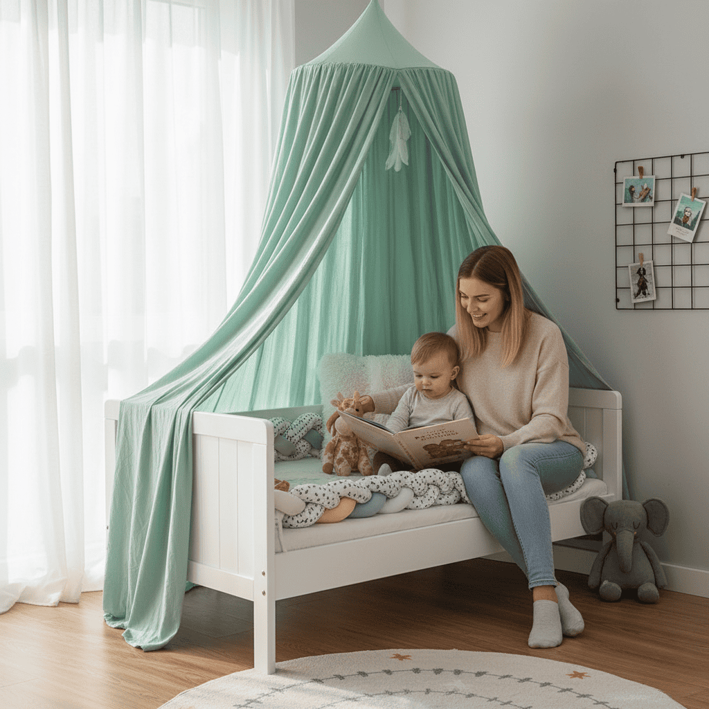 DREAMNEST – Hanging Bed Canopy for Kids with Soft Fabric Design