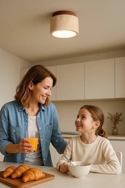TIMBERLUME - LED plafondlamp van natuurlijk hout voor een warme sfeer