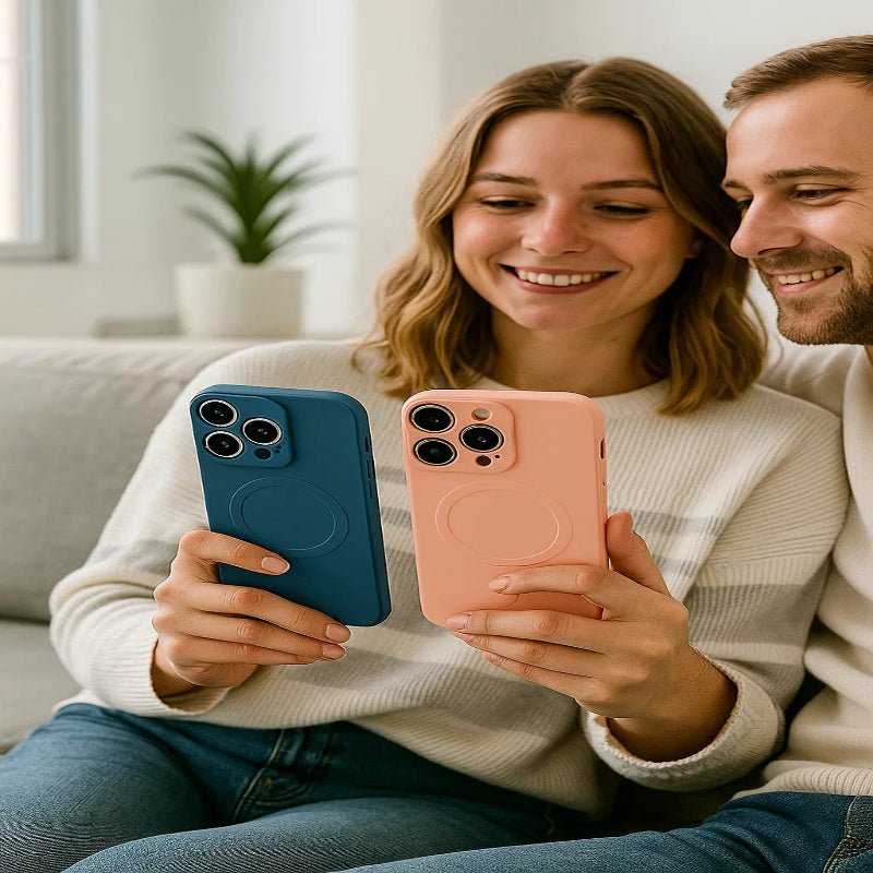 SuedeSnap – Magnetic Silicone Case with Soft Lining for iPhone 17