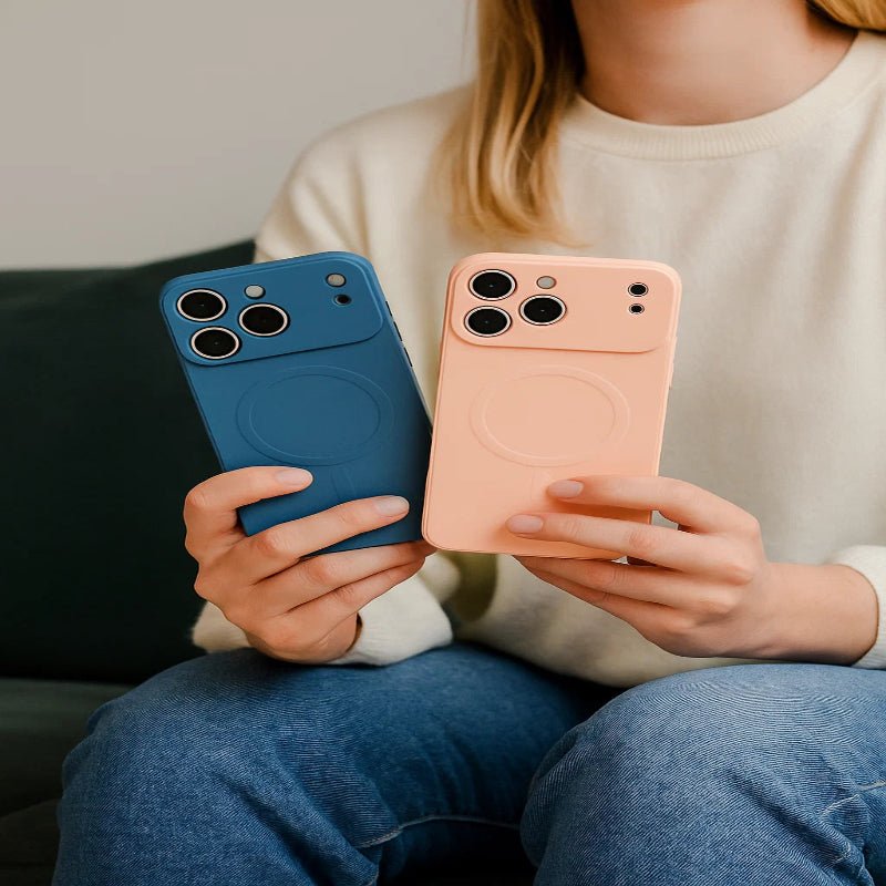 SuedeSnap – Magnetic Silicone Case with Soft Lining for iPhone 17