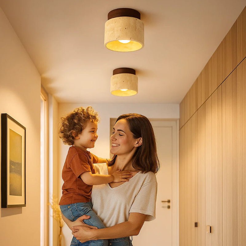 TIMBERLUME - LED plafondlamp van natuurlijk hout voor een warme sfeer