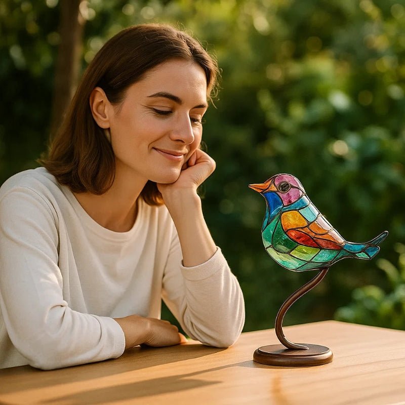 REFRACTFINCH – Handmade Light-Refracting Acrylic Bird Statue