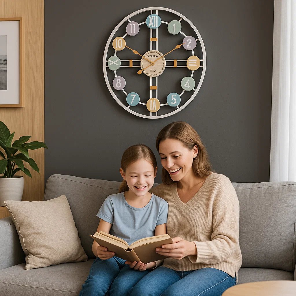 PASTELPOINT – Silent Wall Clock for Modern Home Decor