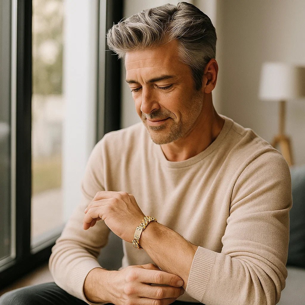 BULLIONBAND – 18K Gold Plated Bracelet for a Solid, Luxury Look