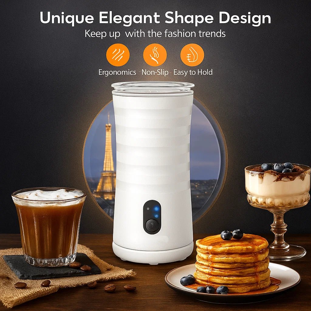 LATTEVERVE - 4-in-1 Melkopschuimer & Stomer voor Barista-kwaliteitskoffie thuis