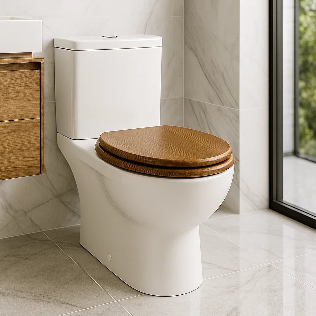 SERENASEAT – Elegant Wooden Toilet Seat with Soft Close Function and Durable Plywood Design