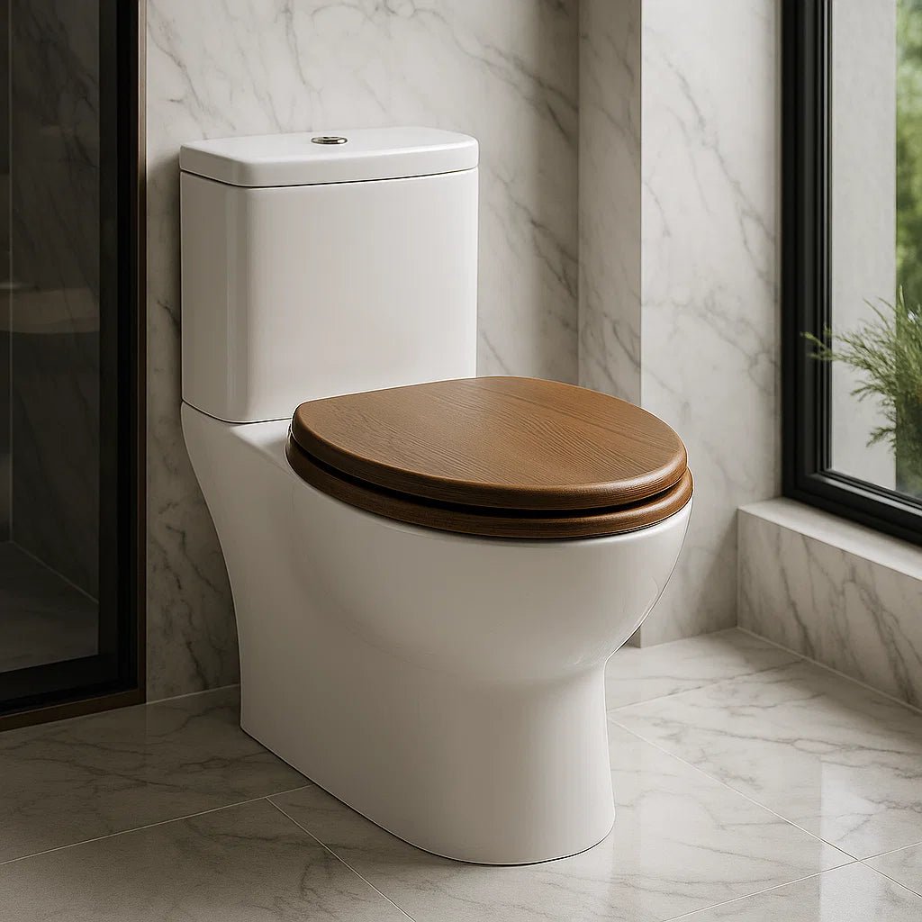 SERENASEAT – Elegant Wooden Toilet Seat with Soft Close Function and Durable Plywood Design