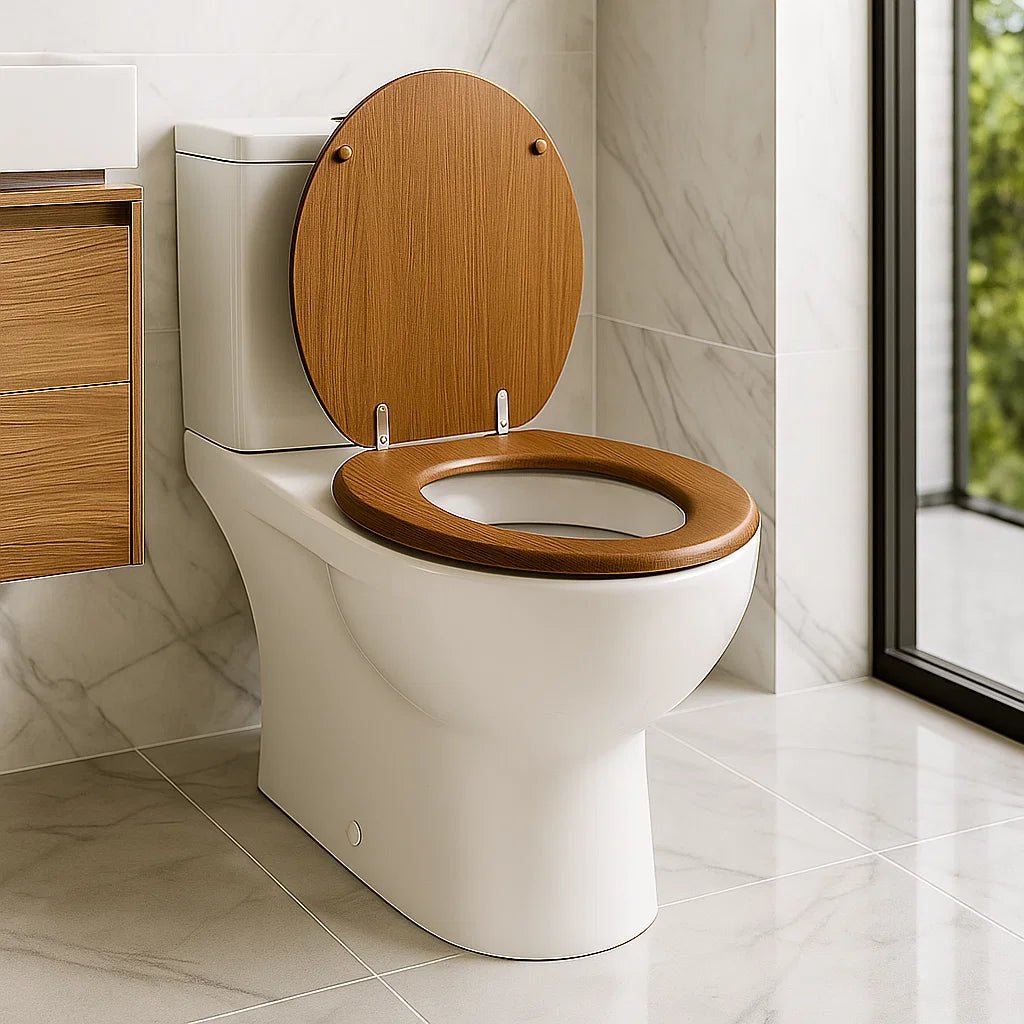 SERENASEAT – Elegant Wooden Toilet Seat with Soft Close Function and Durable Plywood Design