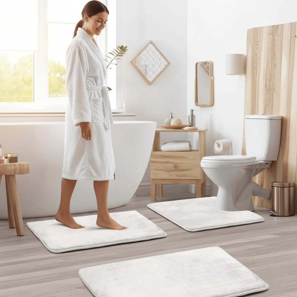 SOAKREST - Absorberende badkamerkleden van traagschuim met antislipbodem