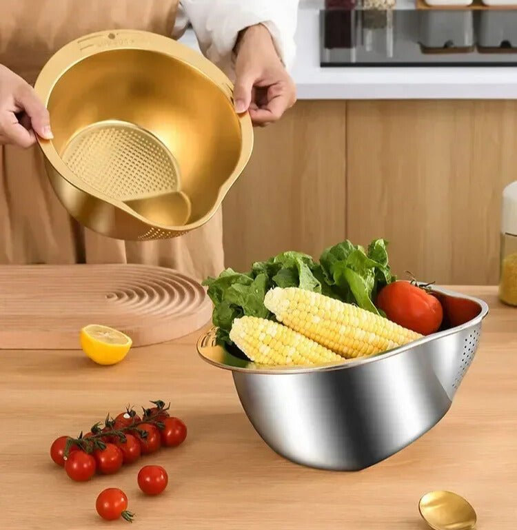 NEATIX – Rice Washing Bowl with Fine Drain Mesh