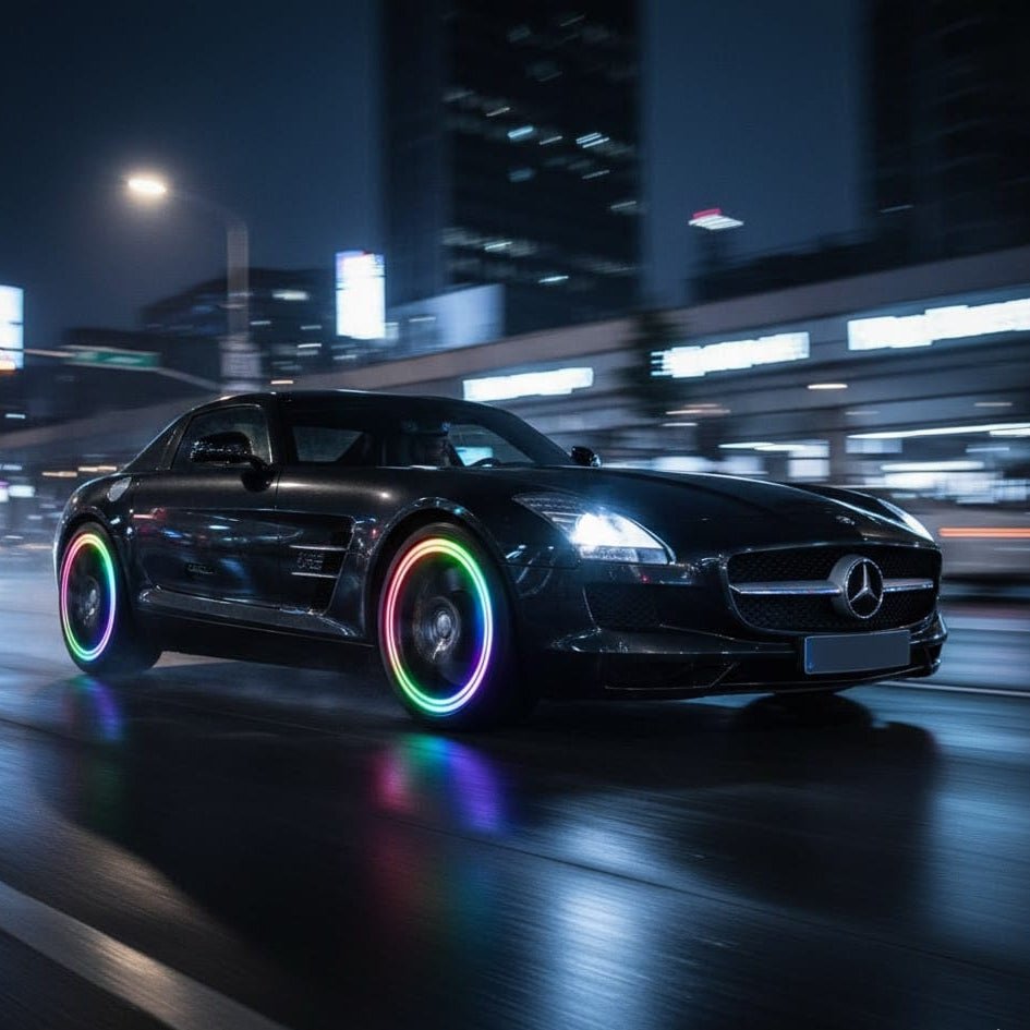 GLOWCAP – LED Tire Valve Lights with Motion Sensor for Cars, Bikes & Motorcycles